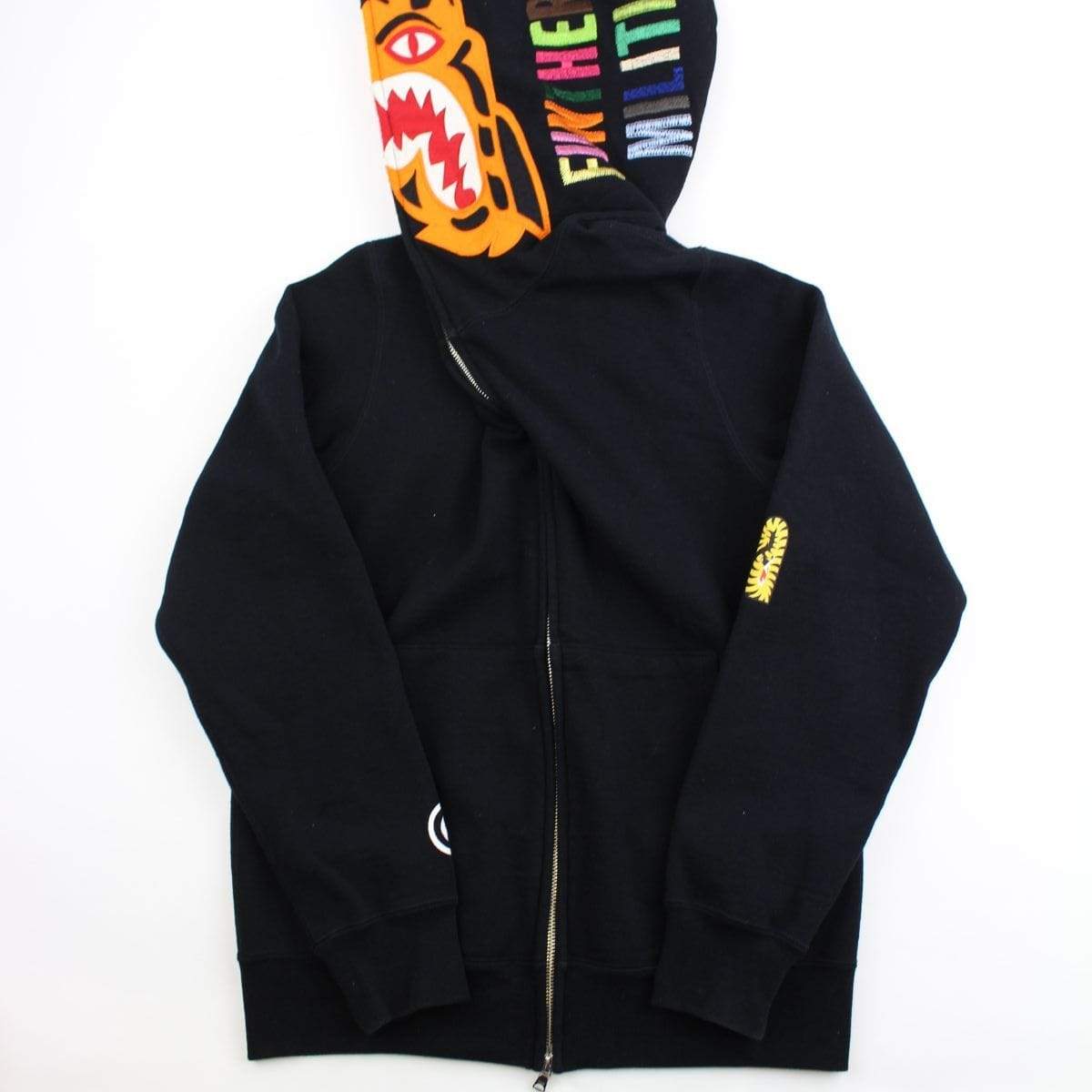 bape tiger hoodie black