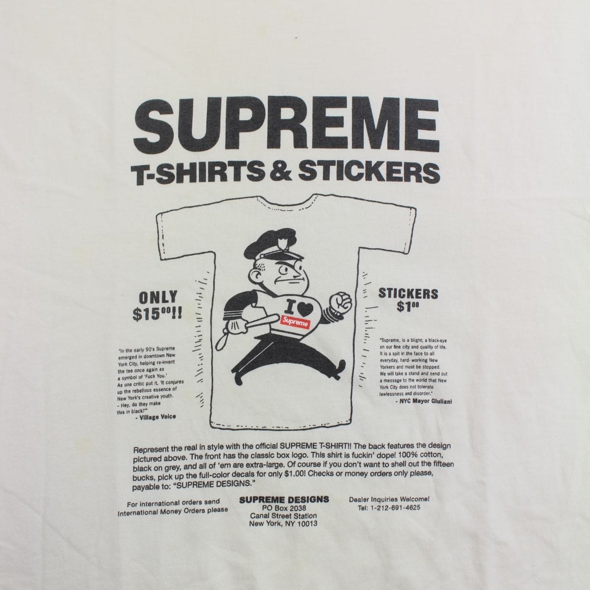 supreme t shirts and stickers tee