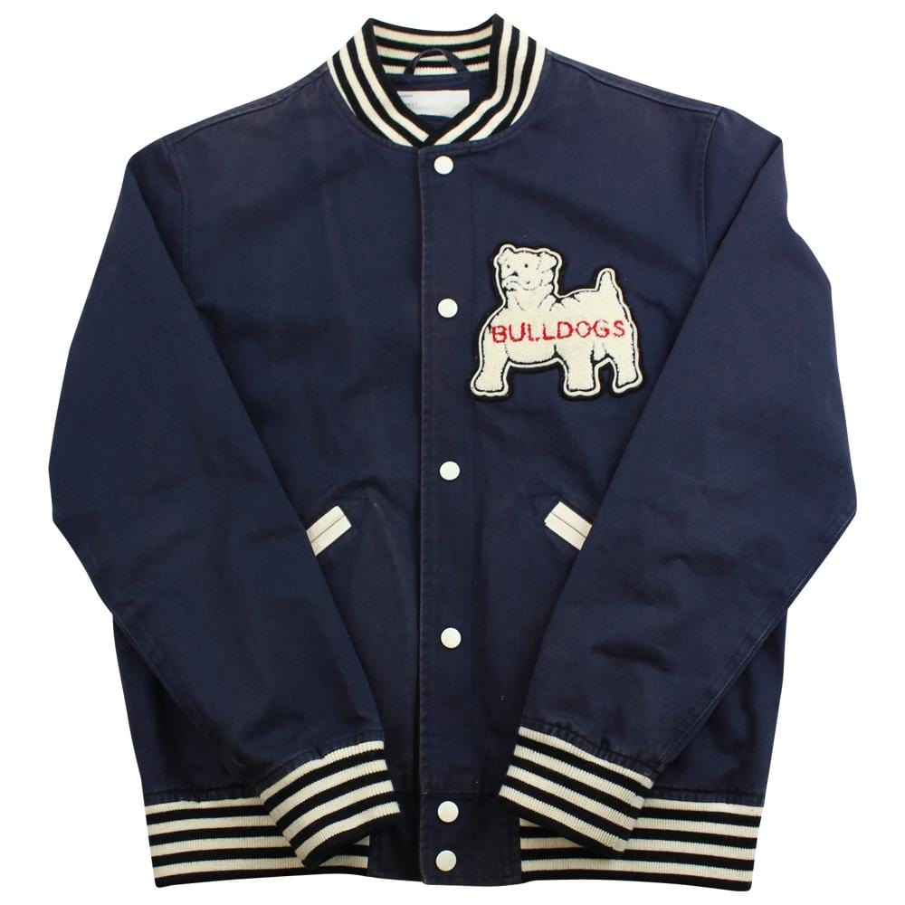 supreme bulldog varsity jacket