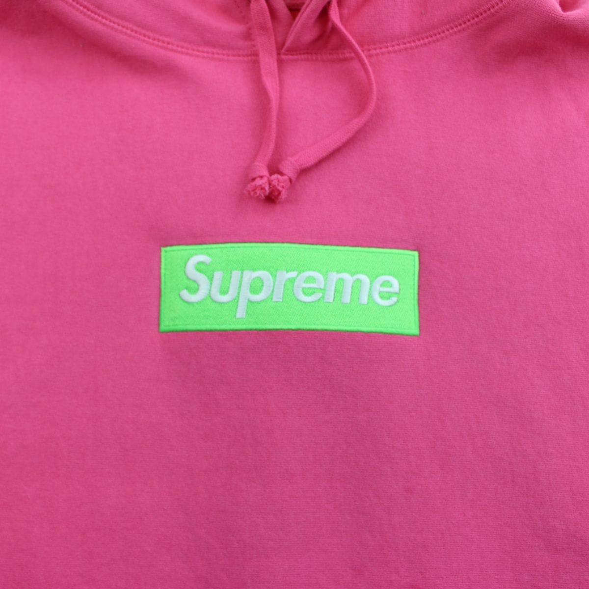 supreme box logo pink green