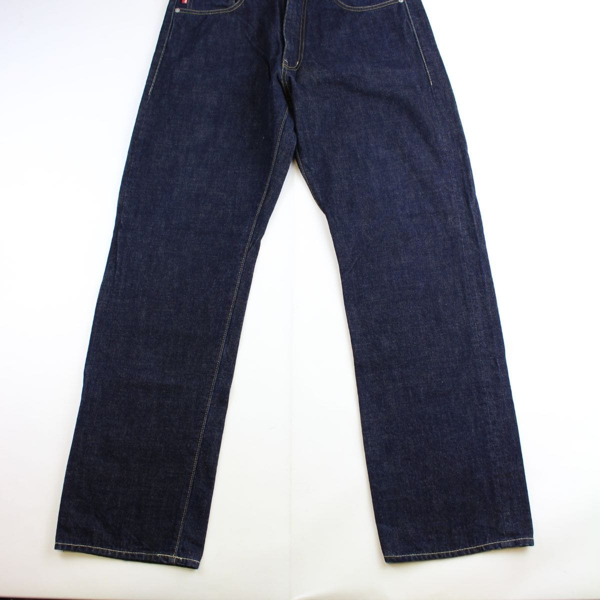 Stussy yellow Printed text Denim Jeans 90s | SaruGeneral