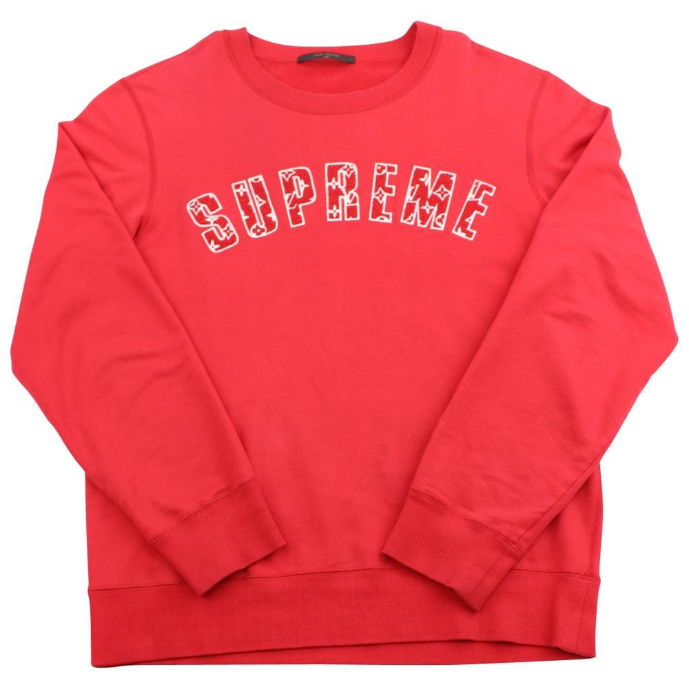 Supreme x Louis Vuitton Arc Logo Crewneck Red | SaruGeneral