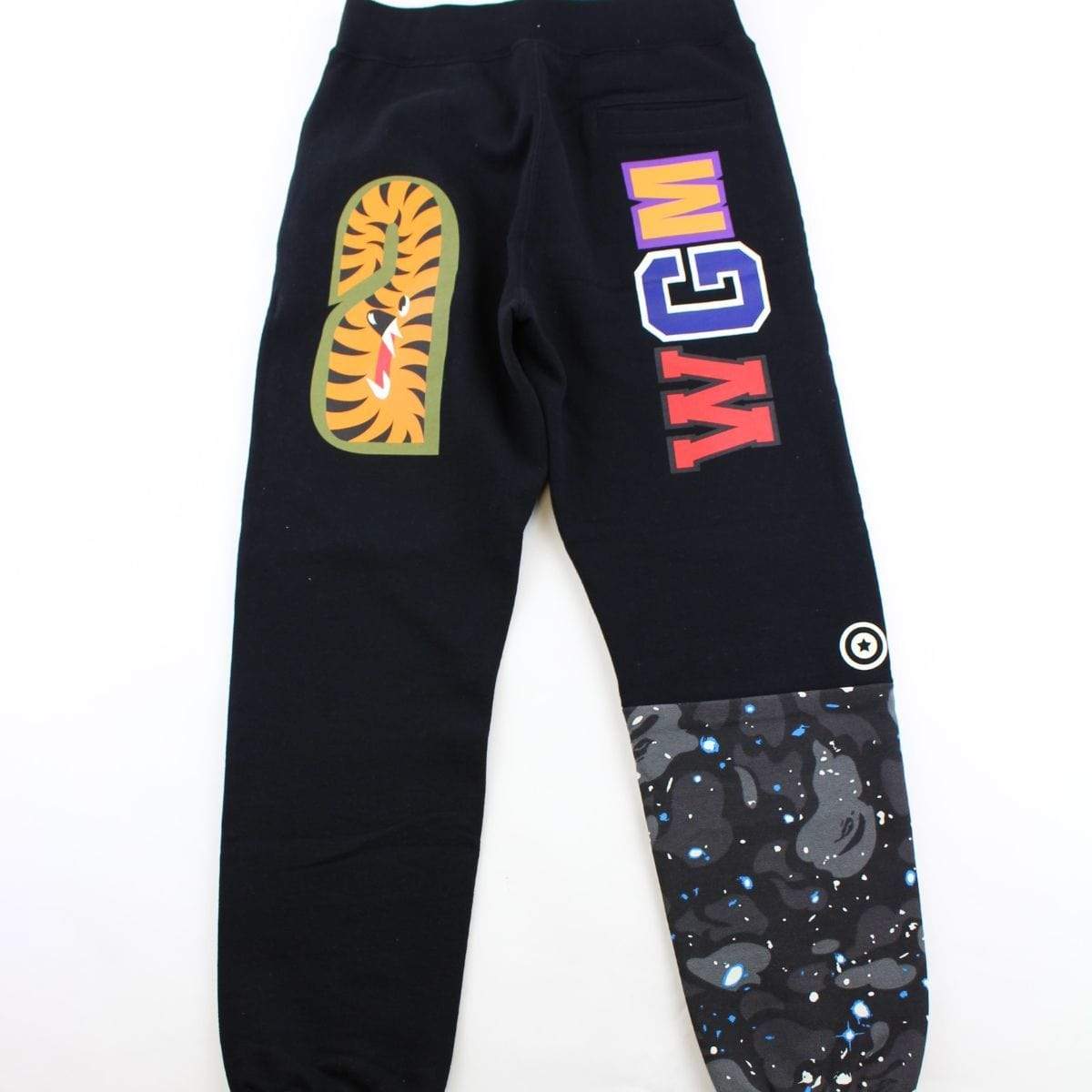 Bape Black space camo Shark Face Joggers Black | SARUUK