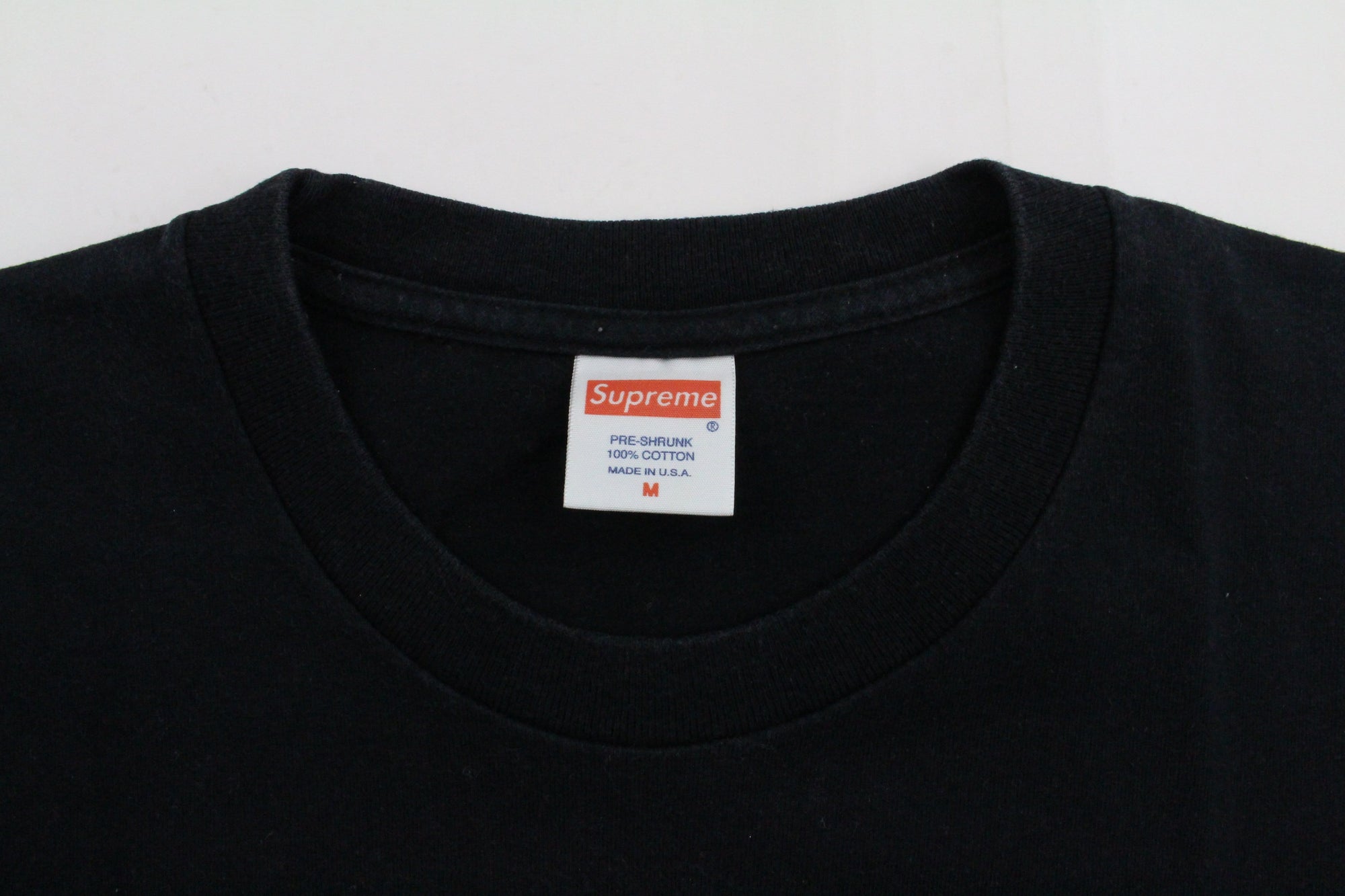 supreme black tee red box logo