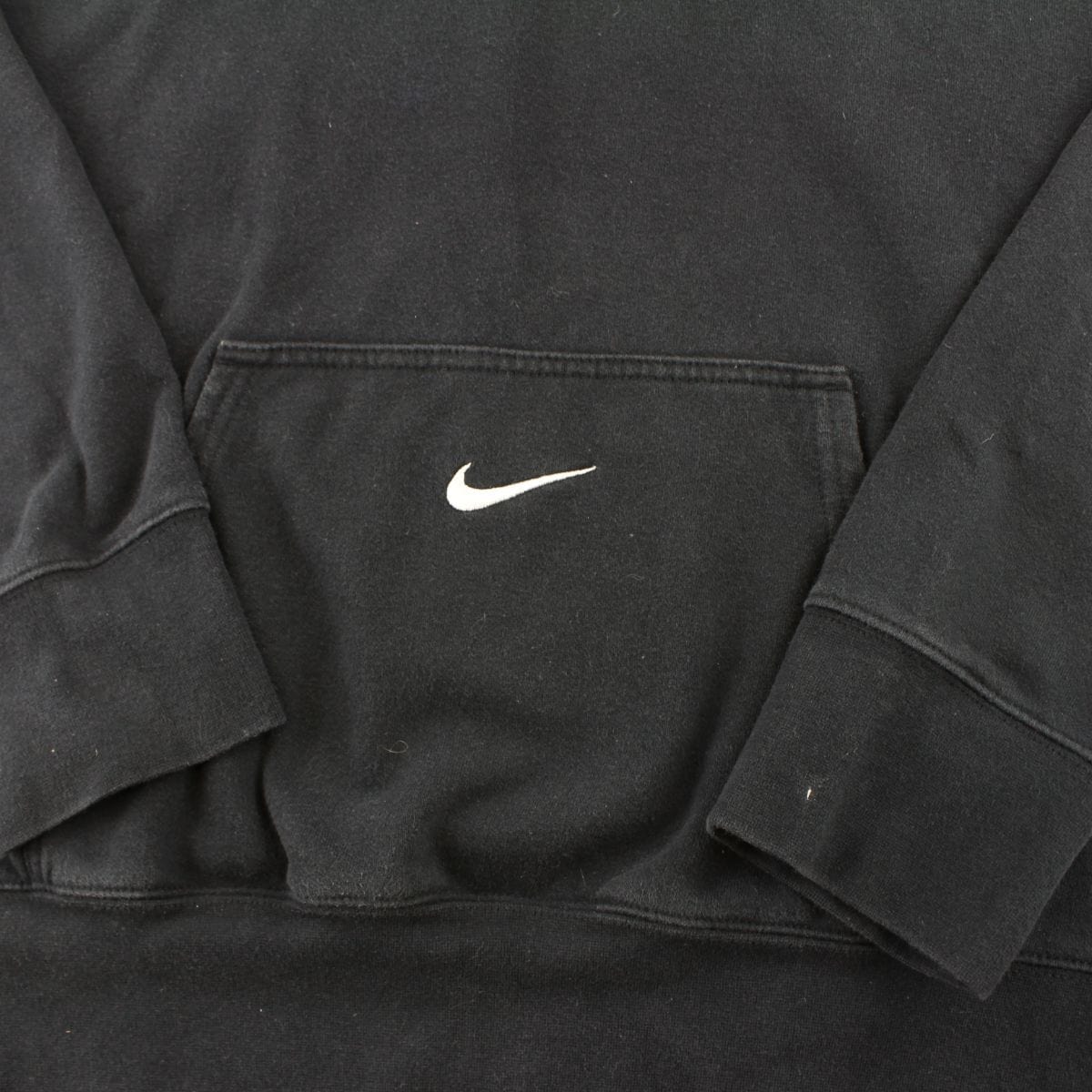 nike black mini swoosh hoodie