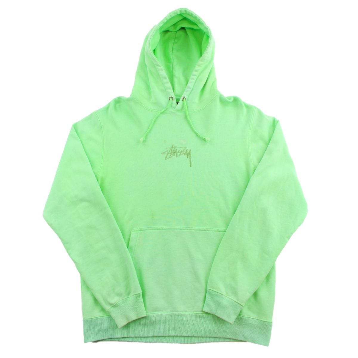 stussy lime green hoodie