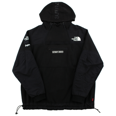 supreme the north face steep tech hooded jacket black