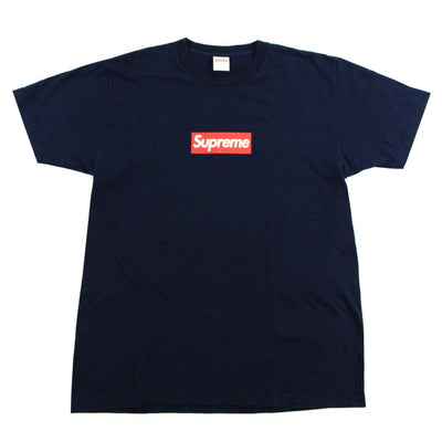 navy blue supreme shirt