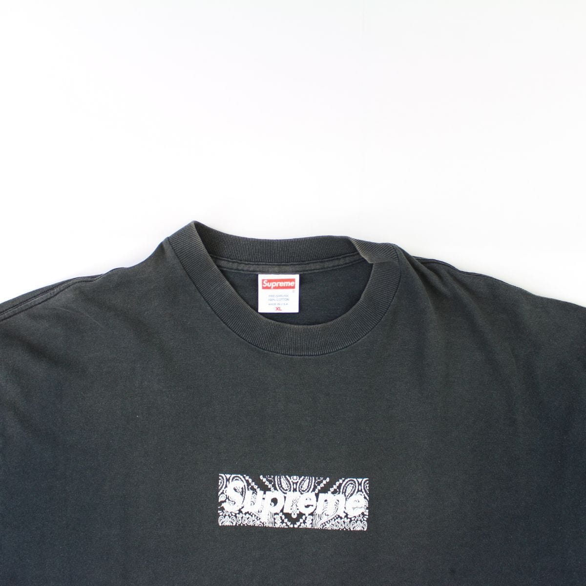 supreme black logo tee