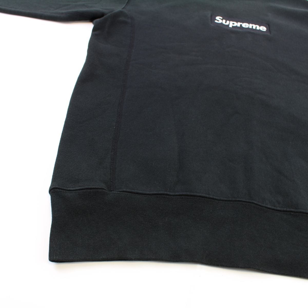 supreme black on black crewneck