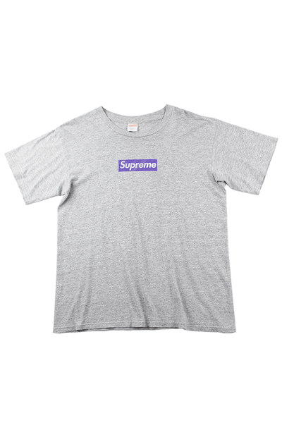 supreme purple on black box logo