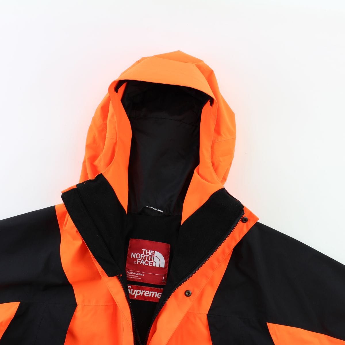 supreme north face jacket orange