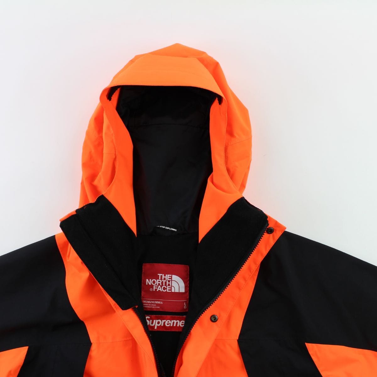 orange supreme north face jacket
