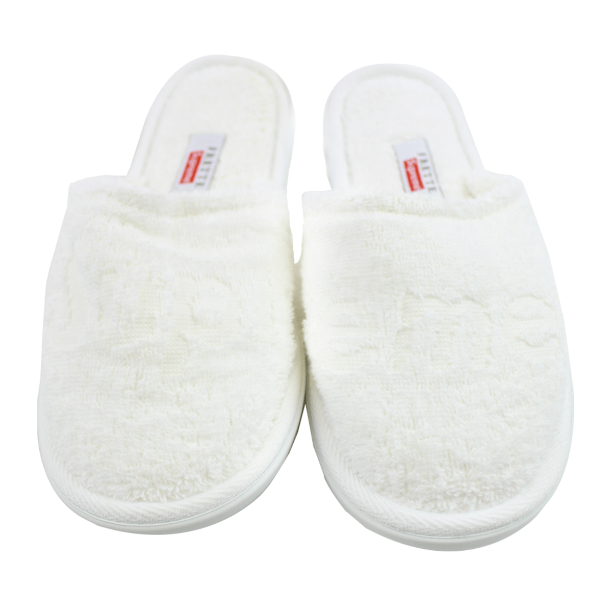 Supreme x Frette Tonal Logo Slippers White | SaruGeneral