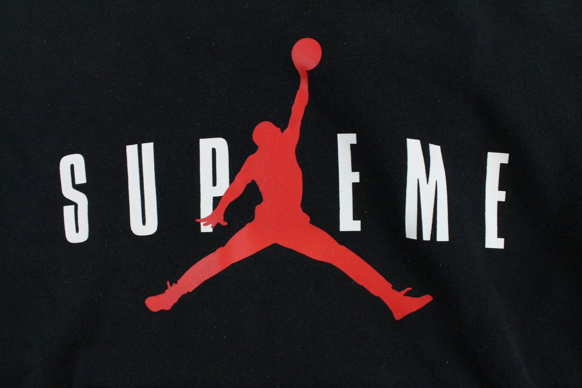 Supreme x Jordan Logo Hoodie Black | SaruGeneral