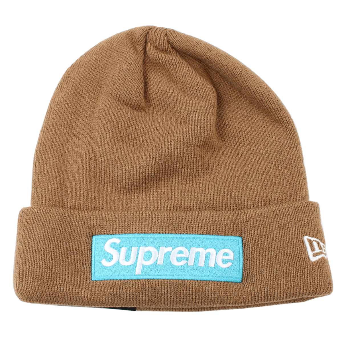 Supreme x New Era Beanie Light Blue on Brown | SaruGeneral