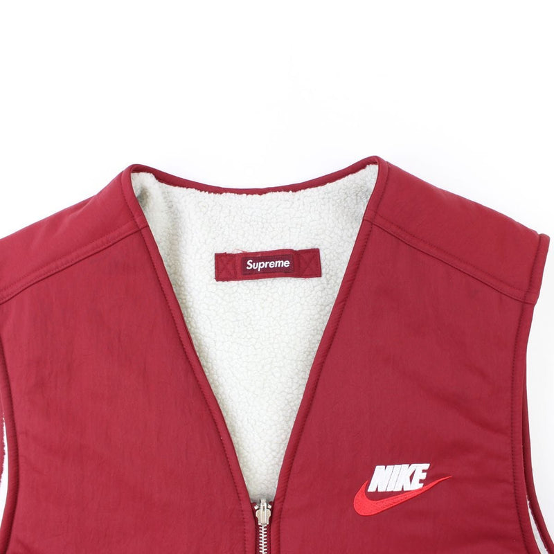 Supreme x Nike Versible Fleece Vest Red | SaruGeneral