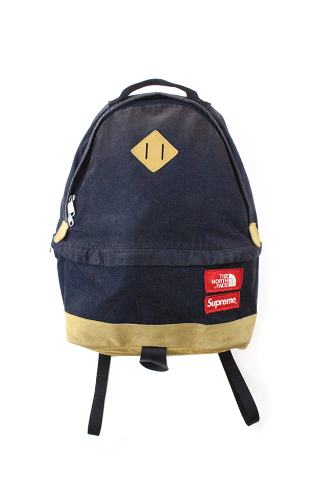 Supreme x TNF corduroy Backpack Navy 