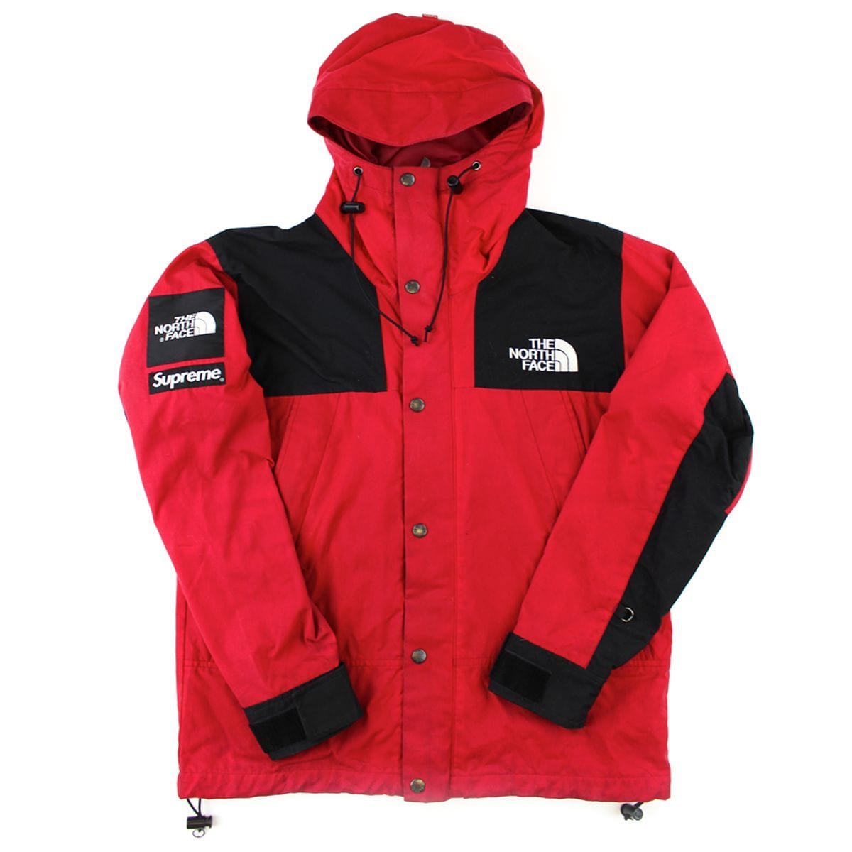 Supreme x TNF Waxed Cotton Parka Jacket Red