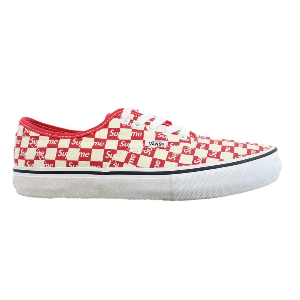red checkered supreme vans