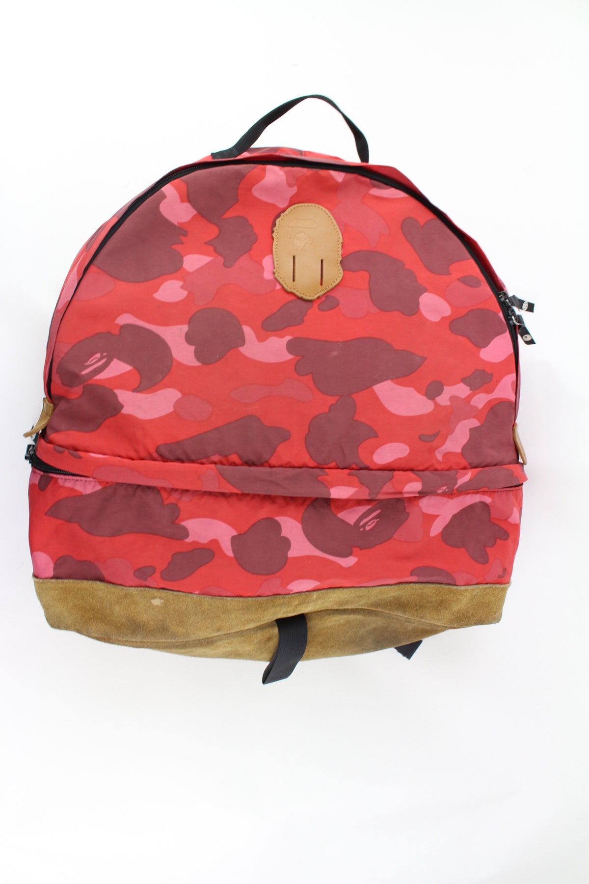 bape red camo backpack | SARUUK