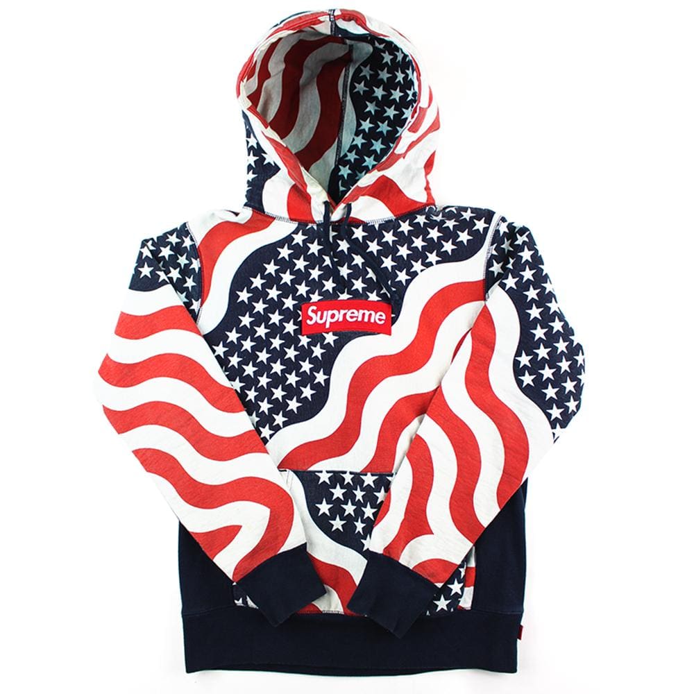 Supreme USA Flag Box Logo Hoodie | SaruGeneral