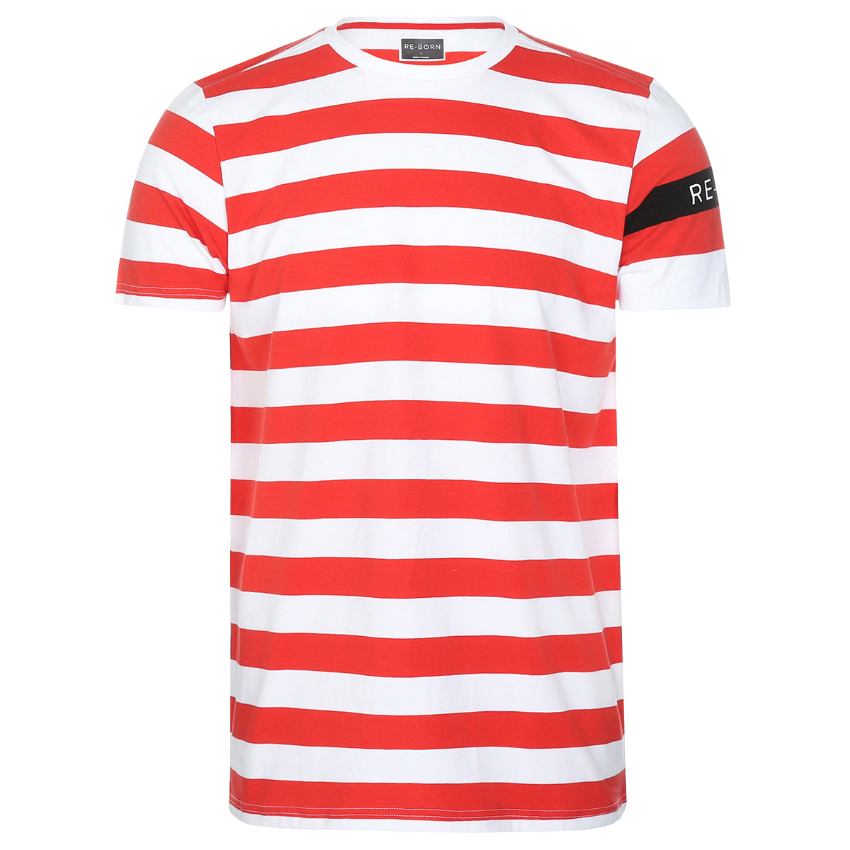 goedkeuren Glimmend Doorweekt Heren streep t-shirt korte mouw rood/wit M-1912-1 – RE-BORN SPORTS