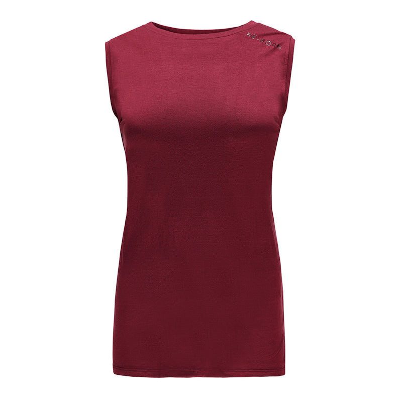 kopen Autonoom Leuren Women sleeveless wrap top burgundy O-1811-2 – RE-BORN SPORTS