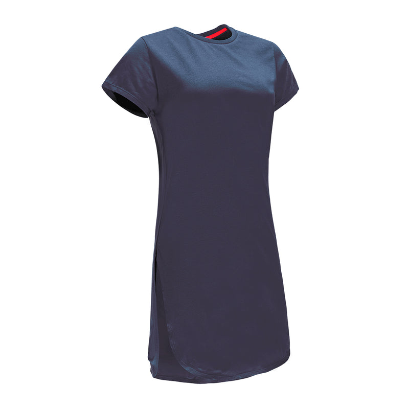 fort Geladen Intimidatie Dames lang t-shirt kap mouw donkerblauw O-1812-3 – RE-BORN SPORTS
