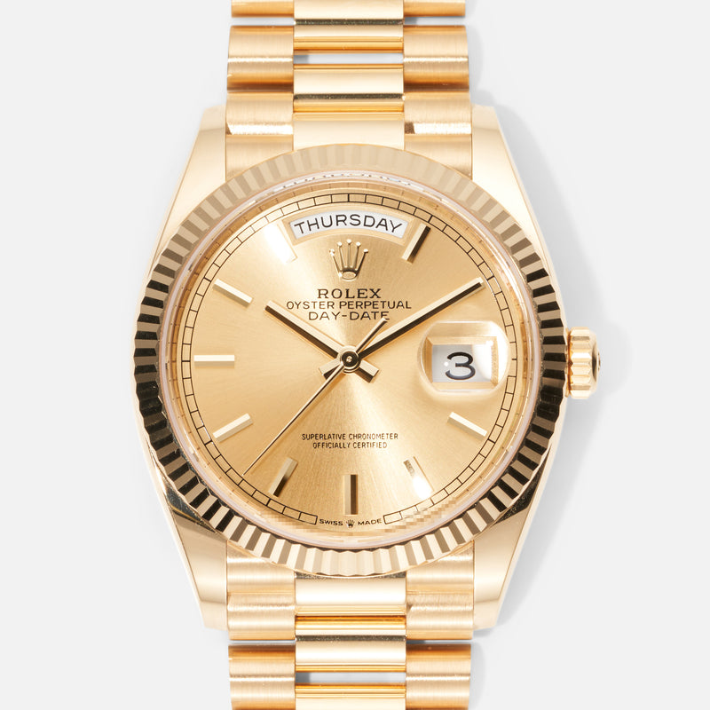 Rolex Day-Date 36 Yellow Gold 128238 - Subdial