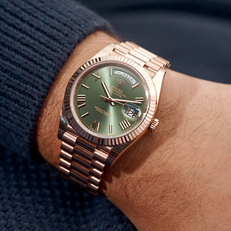 rolex olive green dial