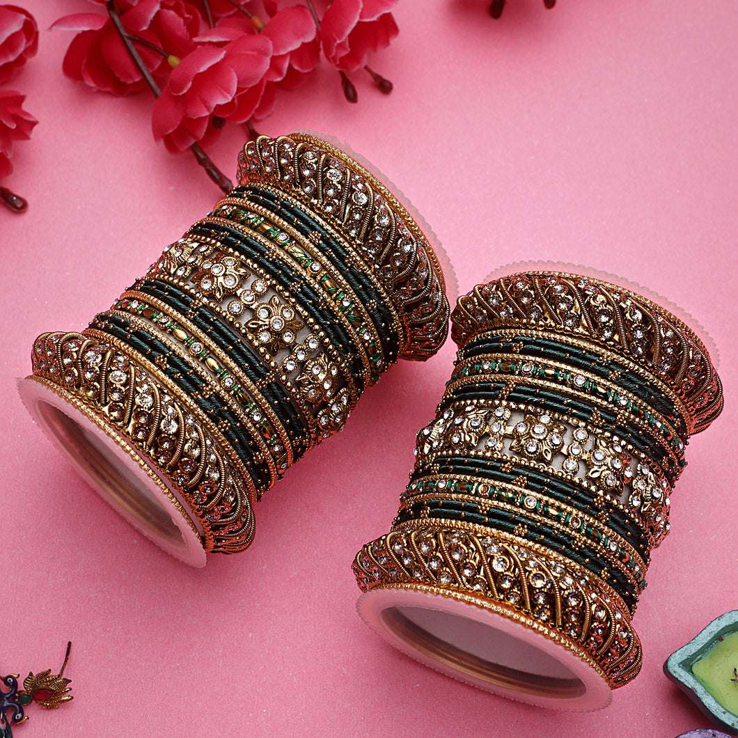 Set of 2 Traditional Colored Silk Thread Bangle Set – BANGLES BY ...