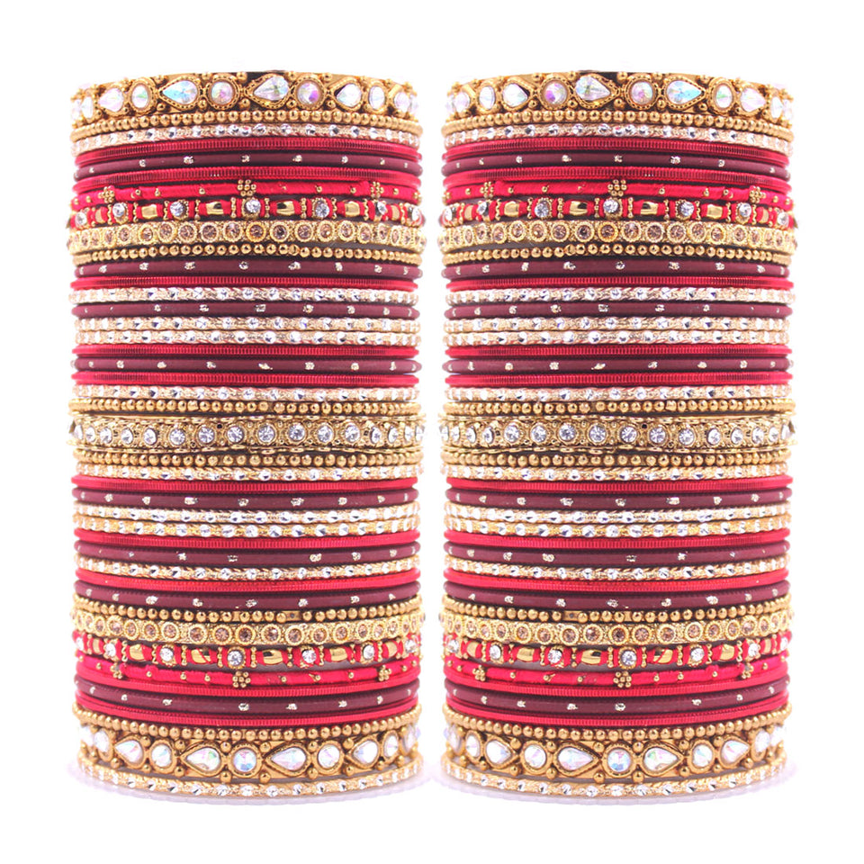 Intricate Dual Colour Pastel Bridal Bangle set – BANGLES BY LESHYA