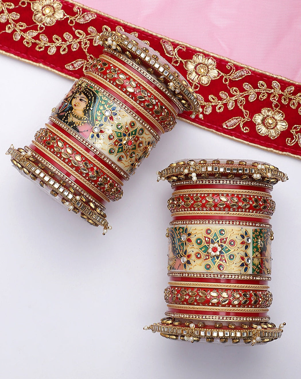 Traditional Rajasthani Bridal Chura by Leshya – BANGLES BY LESHYA