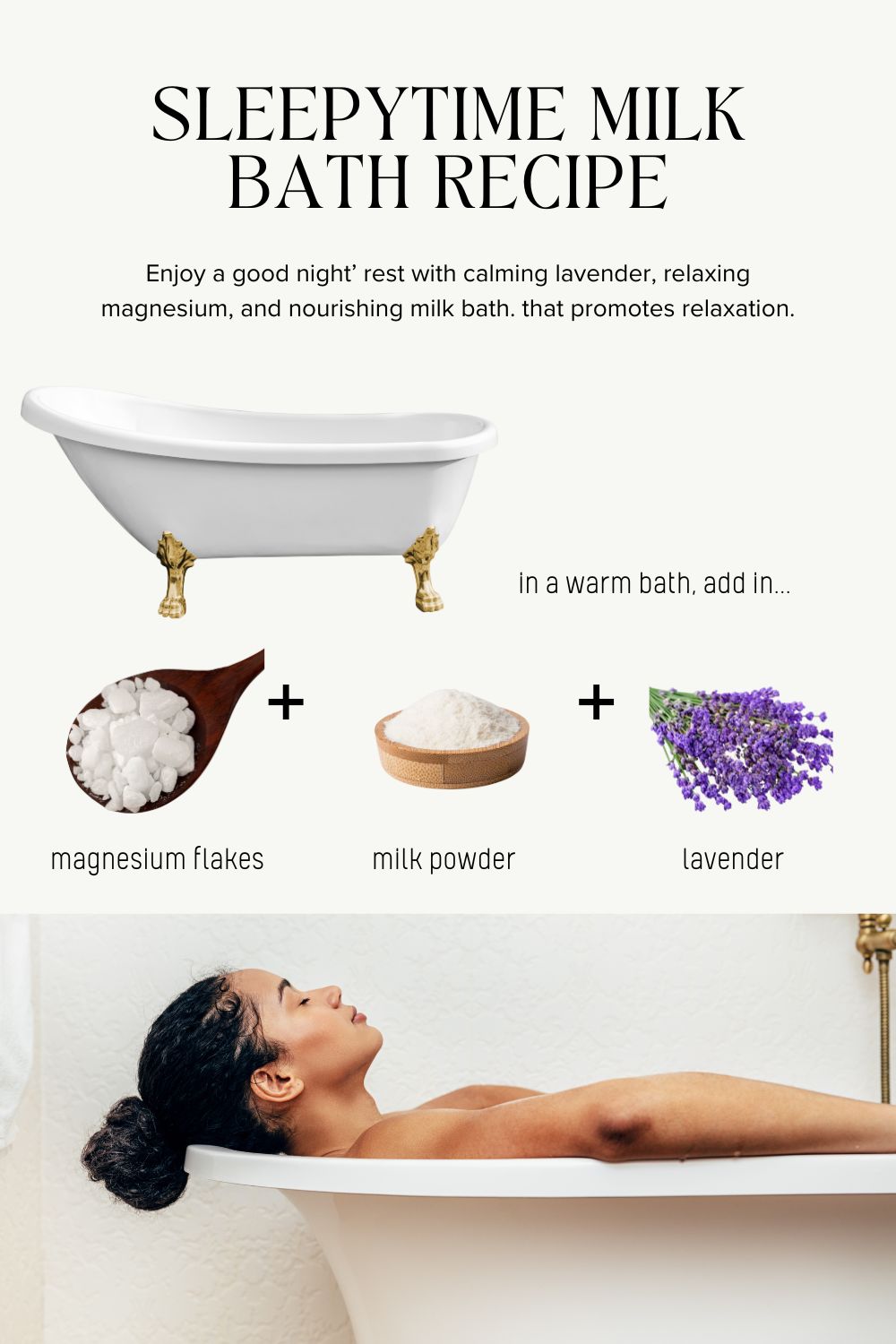 sleepy time milk magnesium and lavender bath recipe