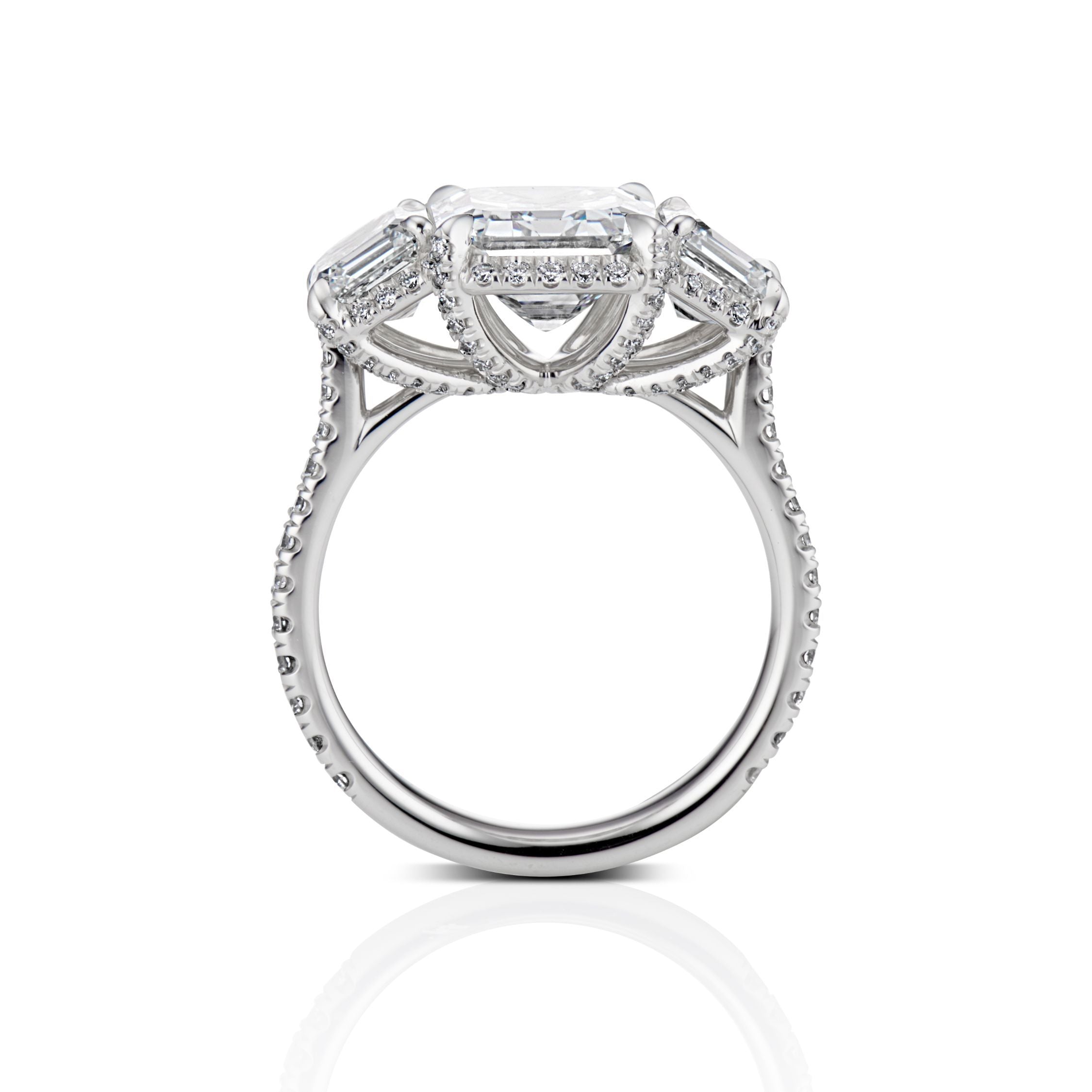 Hadley Asscher cut Diamond Engagement Ring in Platinum – David Alan