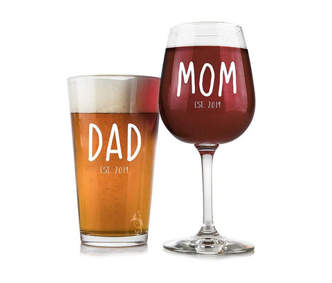 New Mom and Dad Wine Beer Gift