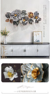 QUKAU 3D porch iron flower sofa background 127x59cm wall decoration light luxury bedside wall wall decor pendant
