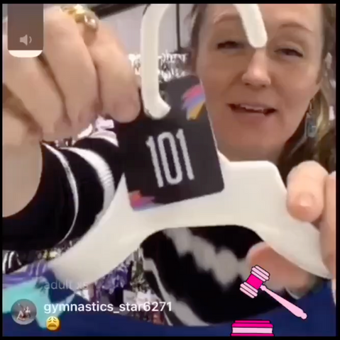 Foxy's leotards auctions on Instagram Live