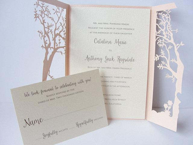 Laser Cut Wedding Invitations By Lavender Paperie