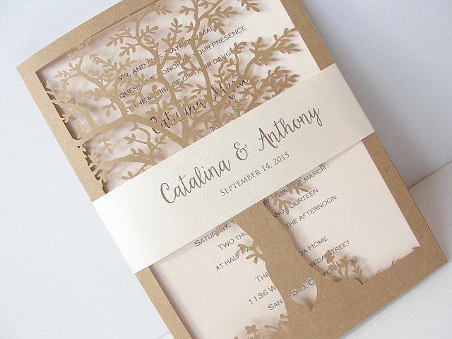 Laser Cut Wedding Invitations By Lavender Paperie