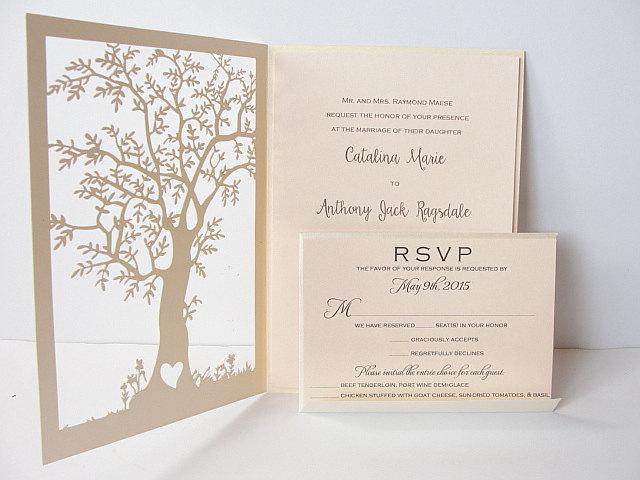 Laser Cut Wedding Invitations By Lavender Paperie