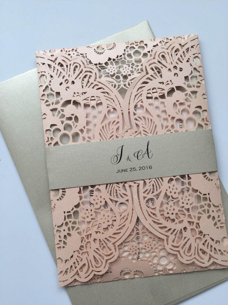 lace wedding invitations