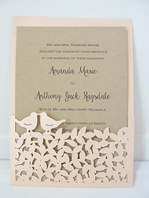 Laser Cut Wedding Invitations By Lavender Paperie