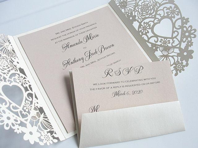 Latest Laser Cut Wedding Invitations