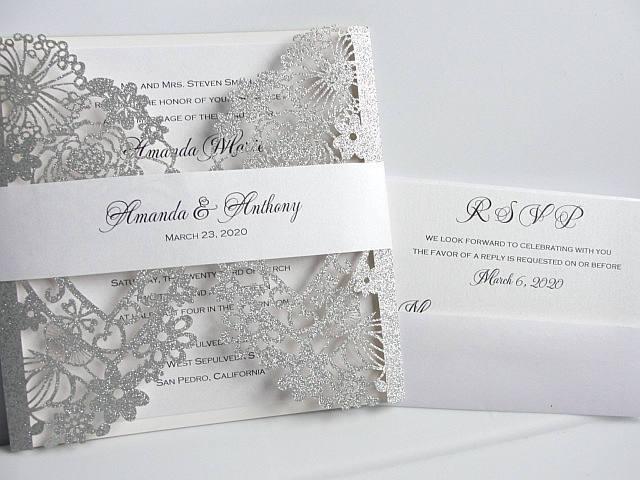 Laser Cut Wedding Invitations By Lavender Paperie
