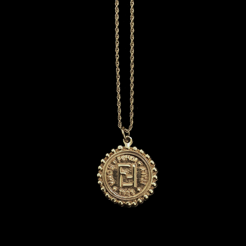 fendi coin necklace
