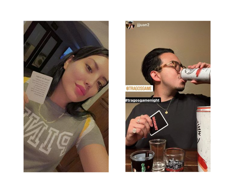 social media round up two instagram stories showing off tragos game night