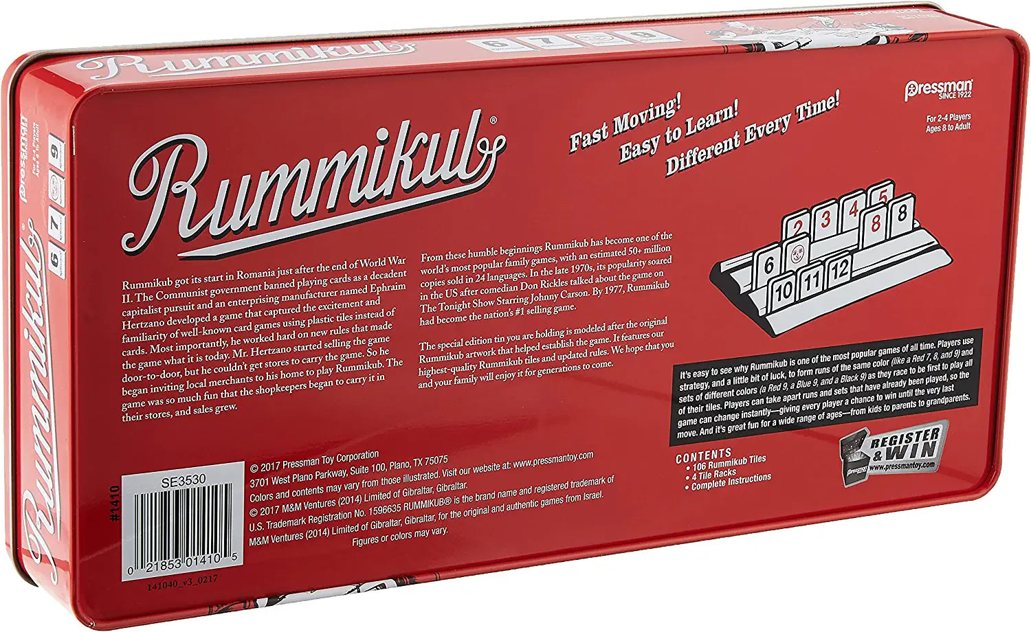 Minnaar Archaïsch Assimileren Rummikub in Retro Tin Edition (includes Denim Tile Bag) – Special Wins