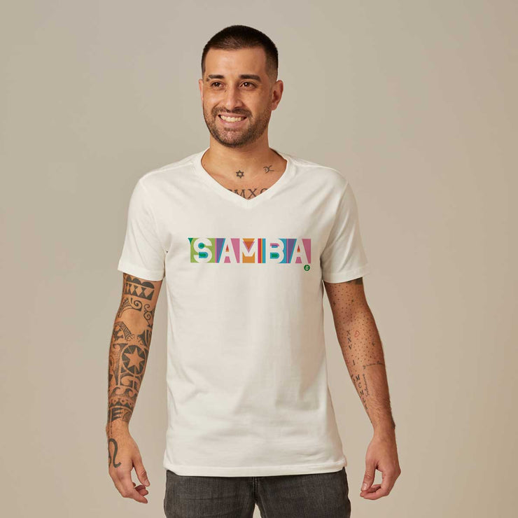 Comfort Cotton Men's V-neck T-shirt - Samba